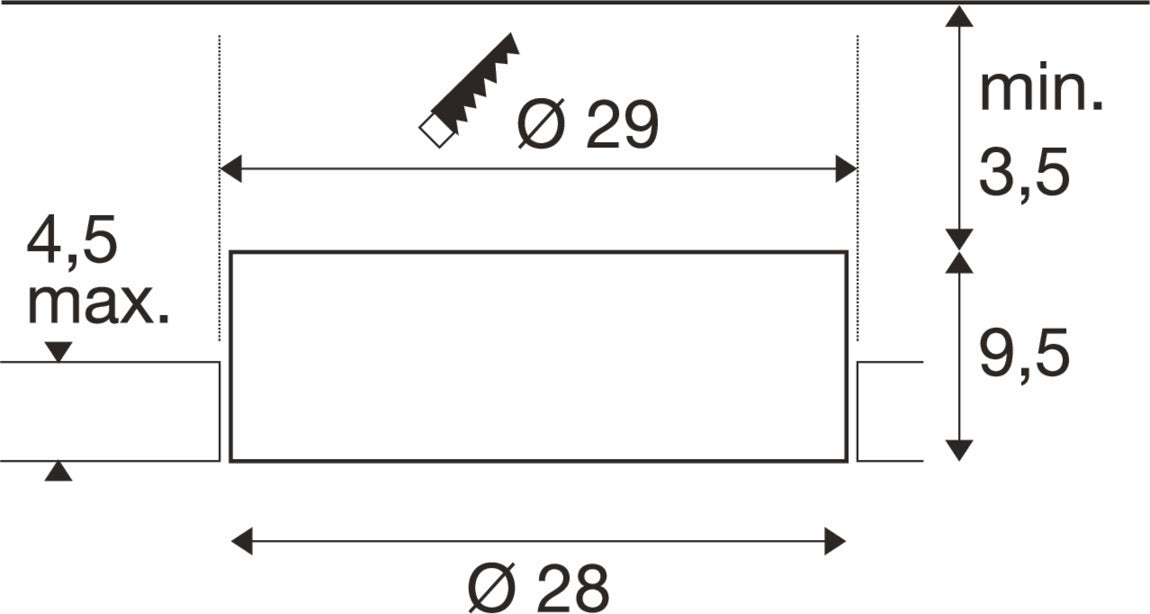 MEDO® 30, Deckeneinbauleuchte, frameless, 3000/4000 K, 70°, IP20, rund, weiß