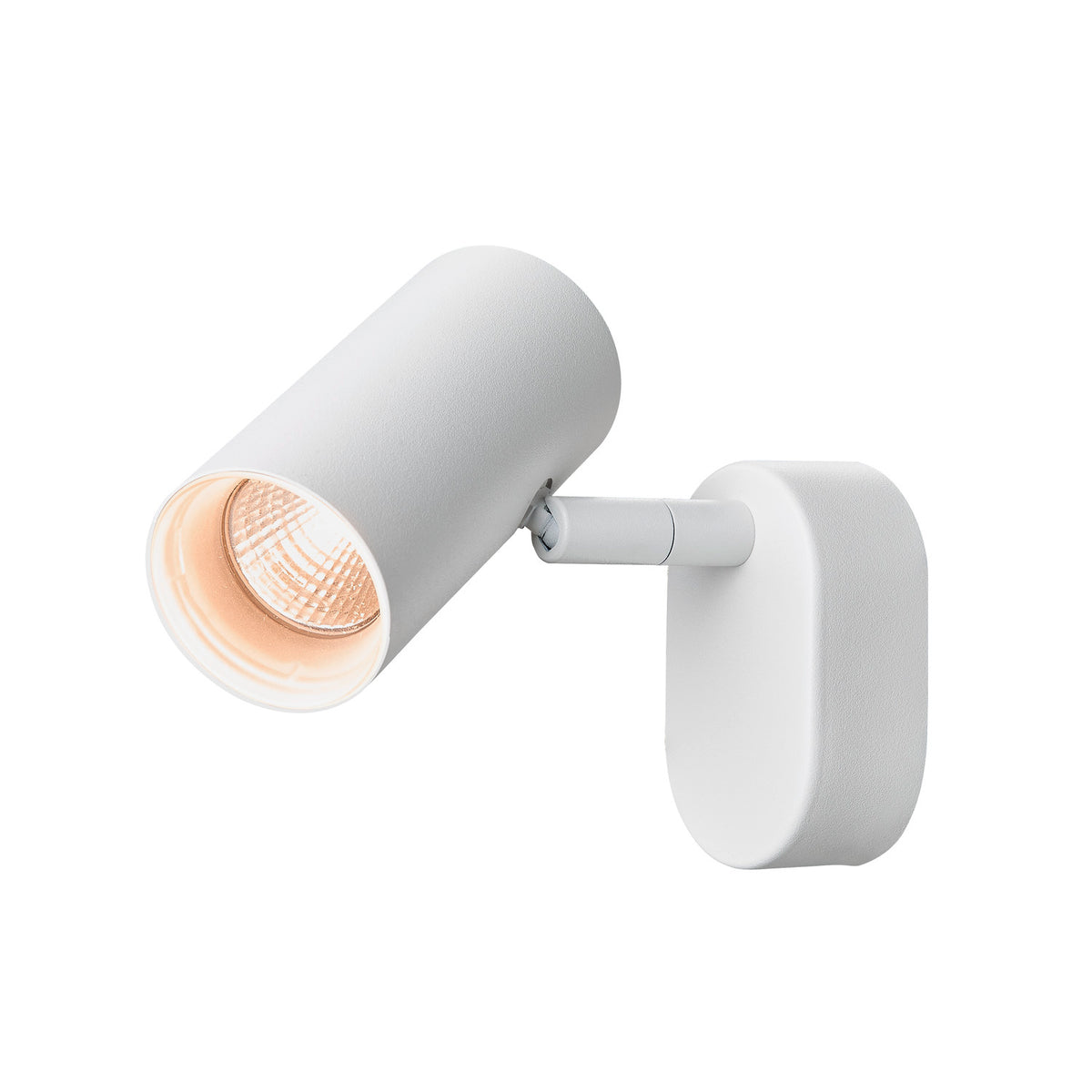 NOBLO®, Wand- und Deckenaufbauleuchte, single, rund, 2000-3000 K, 8 W, Dim-to-Warm, PHASE, 36°, weiß