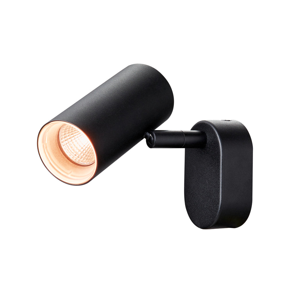 NOBLO®, Wand- und Deckenaufbauleuchte, single, rund, 2000-3000 K, 8 W, Dim-to-Warm, PHASE, 36°, schwarz