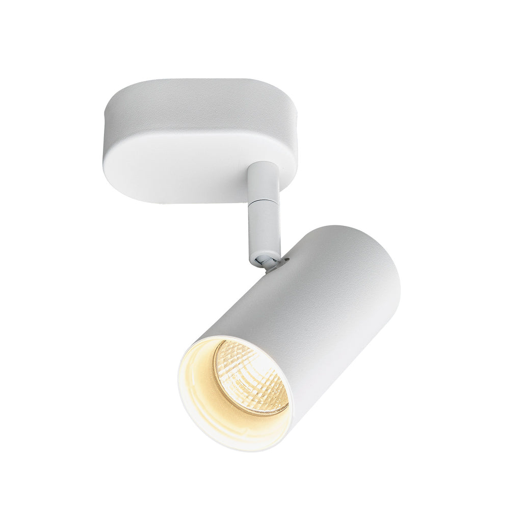NOBLO®, Wand- und Deckenaufbauleuchte, single, rund, 3000 K, 6 W, PHASE, 32°, weiß