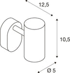 NOBLO®, Wand- und Deckenaufbauleuchte, single, rund, 2700 K, 6 W, PHASE, 32°, weiß