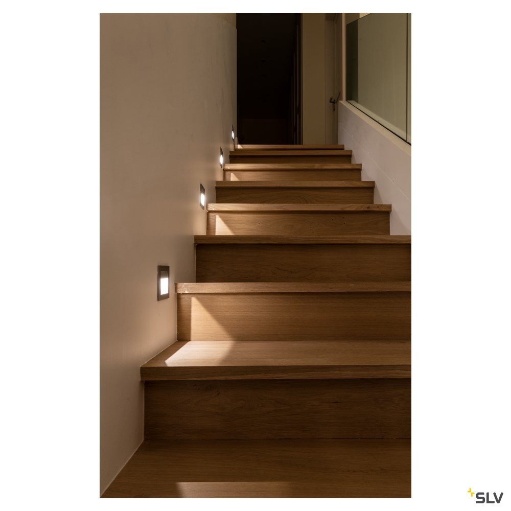 SLV FRAME CURVE LED Einbau- leuchte, eckig, silbergrau, neutralweisse LED