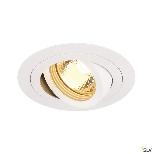 SLV NEW TRIA GU10 ROUND Downlight, mattweiss, max. 50W, inkl. Blattfedern