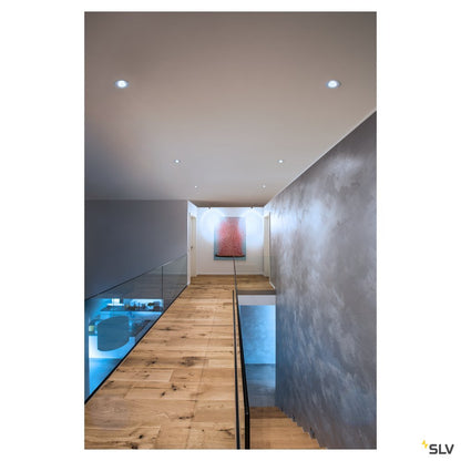 SLV NEW TRIA GU10 ROUND Downlight, mattweiss, max. 50W, inkl. Blattfedern