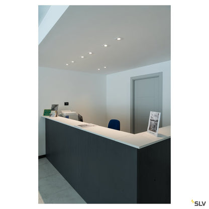 SLV NEW TRIA I GU10 Downlight, eckig, mattweiss, max. 50W, inkl. Blattfedern