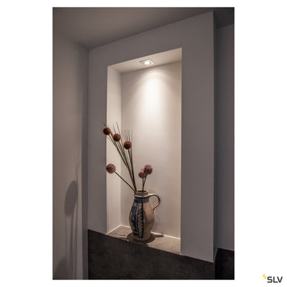 SLV NEW TRIA I GU10 Downlight, eckig, alu brushed, max. 50W, inkl. Blattfedern