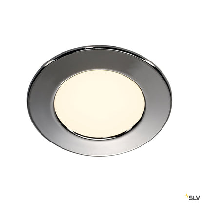 SLV Downlight DL 126 LED, rund, chrom, 3W LED, 2700K