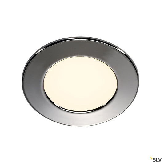 SLV Downlight DL 126 LED, rund, chrom, 3W LED, 2700K