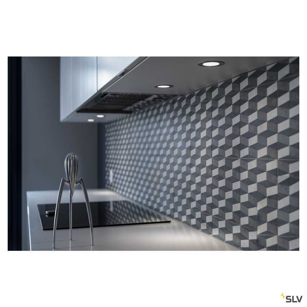 SLV Downlight DL 126 LED, rund, chrom, 3W LED, 2700K