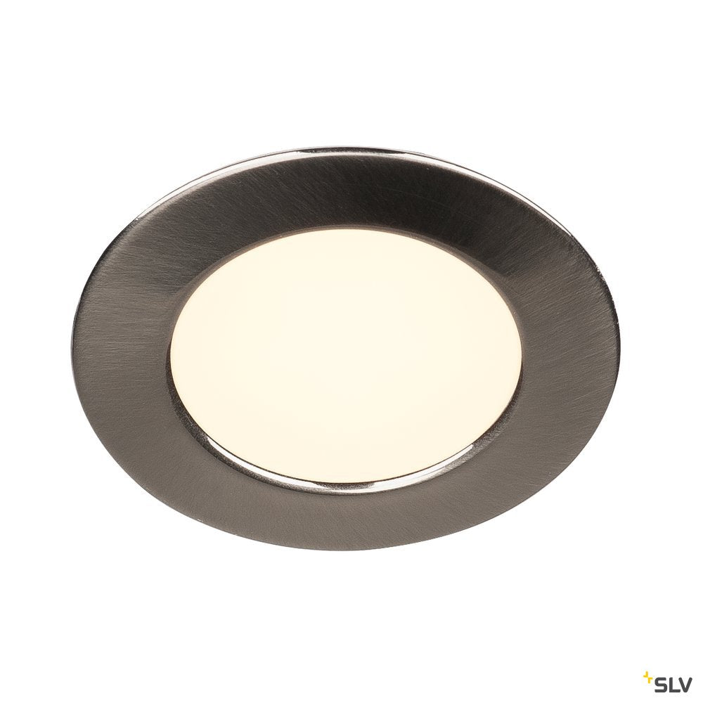 SLV Downlight DL 126 LED, rund, metall gebürstet, 3W LED, 2700K