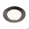 SLV Downlight, DL 126 LED, rund, metallgebürstet, 2,8W LED, warmweiss, 12V