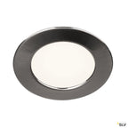 SLV Downlight, DL 126 LED, rund, metallgebürstet, 2,8W LED, warmweiss, 12V