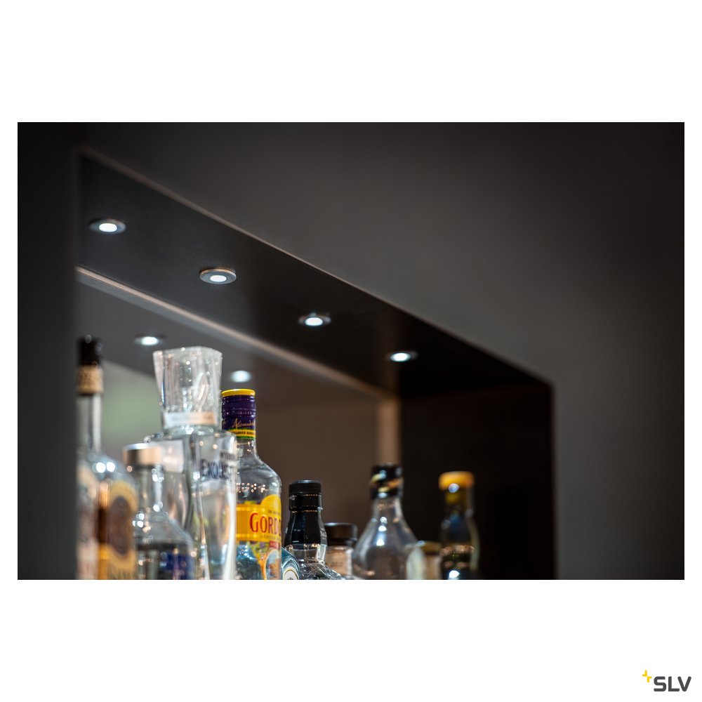 SLV Downlight / Deckeneinbaustrahler rund silber metallic 1W ww 3000K