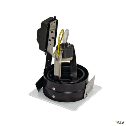 SLV INDI REC 1S Downlight eckig, mattweiss, GU10, max. 50W, kardanisch