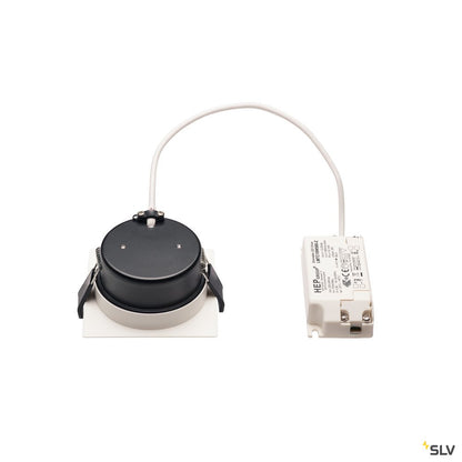 SLV VERLUX, Einbauleuchte, LED, 3000K, mattweiß, L/B/T 8,5/8,5/4,5 cm, 10W