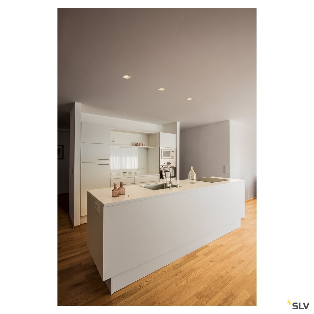 SLV VERLUX, Einbauleuchte, LED, 3000K, mattweiß, L/B/T 8,5/8,5/4,5 cm, 10W