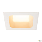 SLV VERLUX, Einbauleuchte, LED, 3000K, mattweiß, L/B/T 19/19/10 cm, 28W