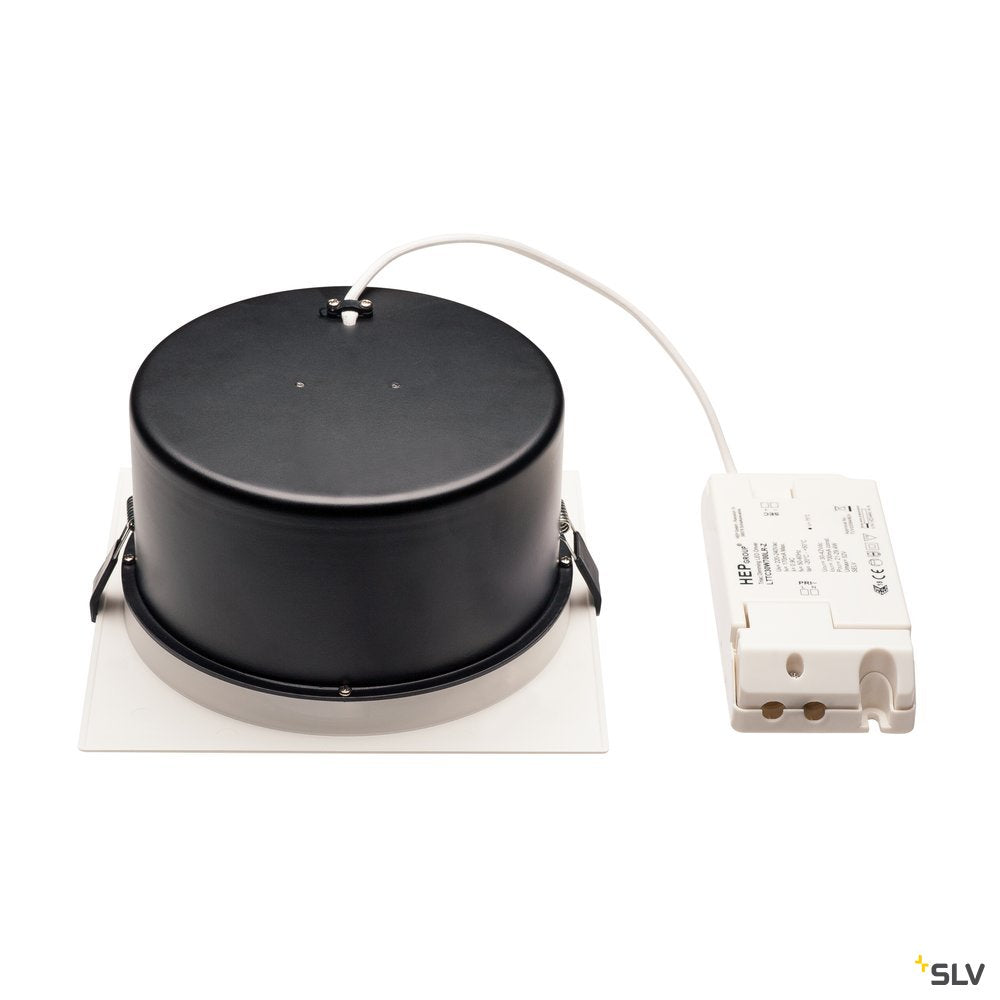 SLV VERLUX, Einbauleuchte, LED, 3000K, mattweiß, L/B/T 19/19/10 cm, 28W