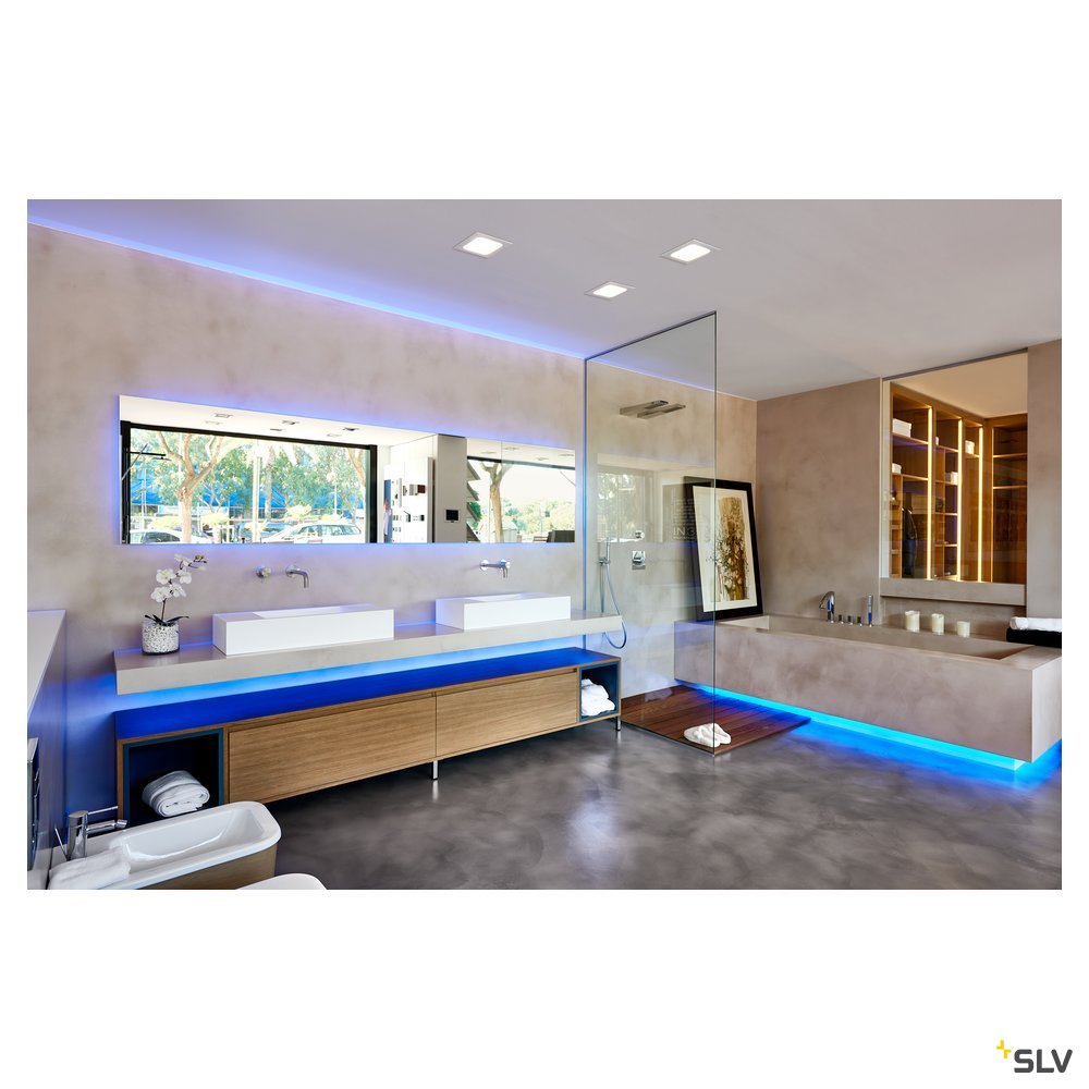 SLV VERLUX, Einbauleuchte, LED, 3000K, mattweiß, L/B/T 19/19/10 cm, 28W
