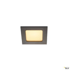 SLV FRAME BASIC, LED Set, Down- light, mattschwarz, 6W, 3000K, inkl. Treiber