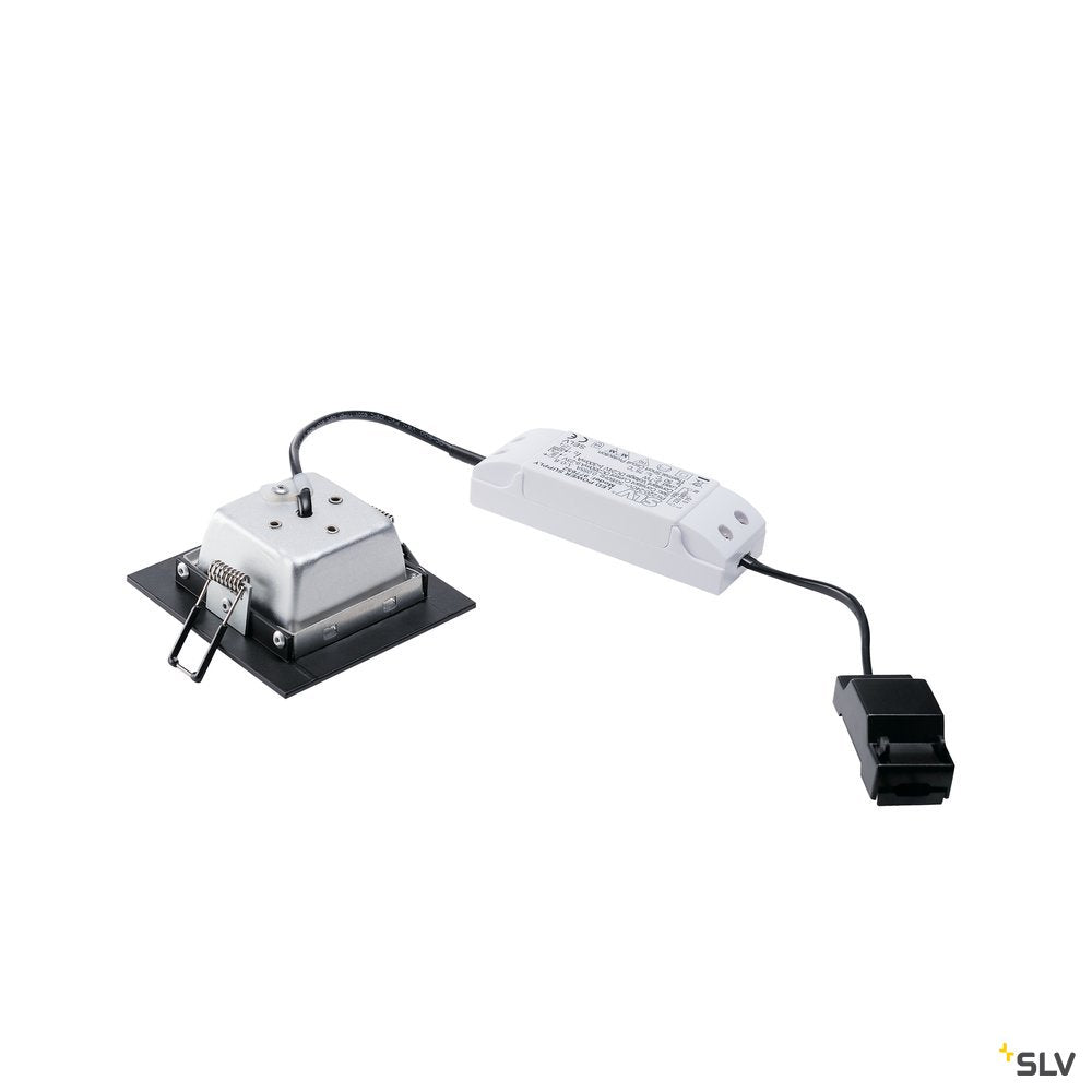 SLV FRAME BASIC, LED Set, Down- light, mattschwarz, 6W, 3000K, inkl. Treiber