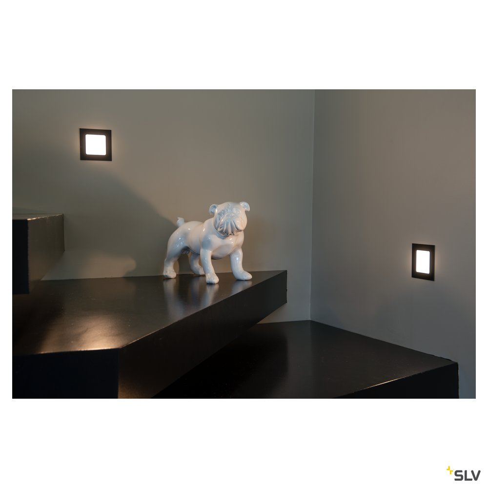 SLV FRAME BASIC, LED Set, Down- light, mattschwarz, 6W, 3000K, inkl. Treiber