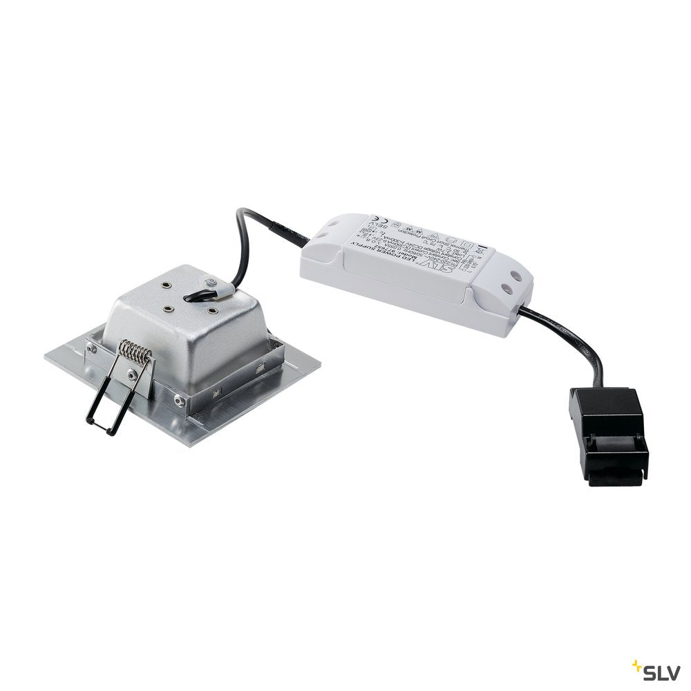 SLV FRAME BASIC, LED Set, Down- light, alu brushed, 6W, 3000K, inkl. Treiber