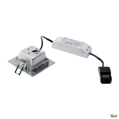 SLV FRAME BASIC, LED Set, Down- light, alu brushed, 6W, 3000K, inkl. Treiber