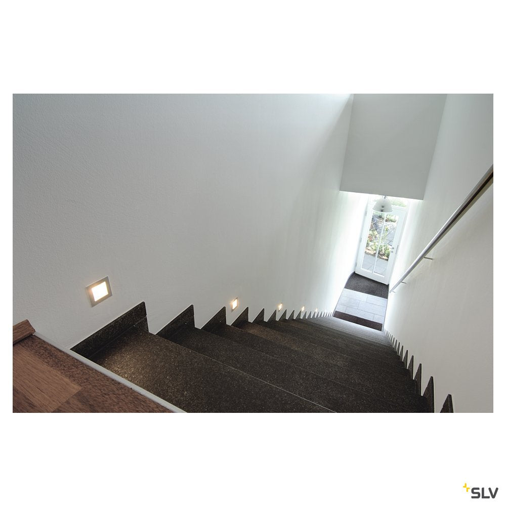 SLV Orientierungsleuchte FLAT FRAME BASIC eckig grau G4 20W