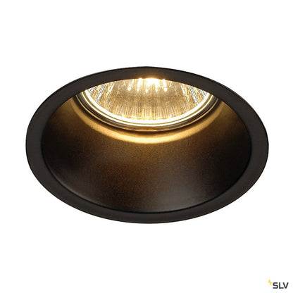 SLV HORN GU10 Downlight, rund, mattschwarz, max. 50W