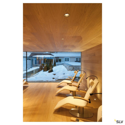 SLV HORN GU10 Downlight, rund, mattschwarz, max. 50W