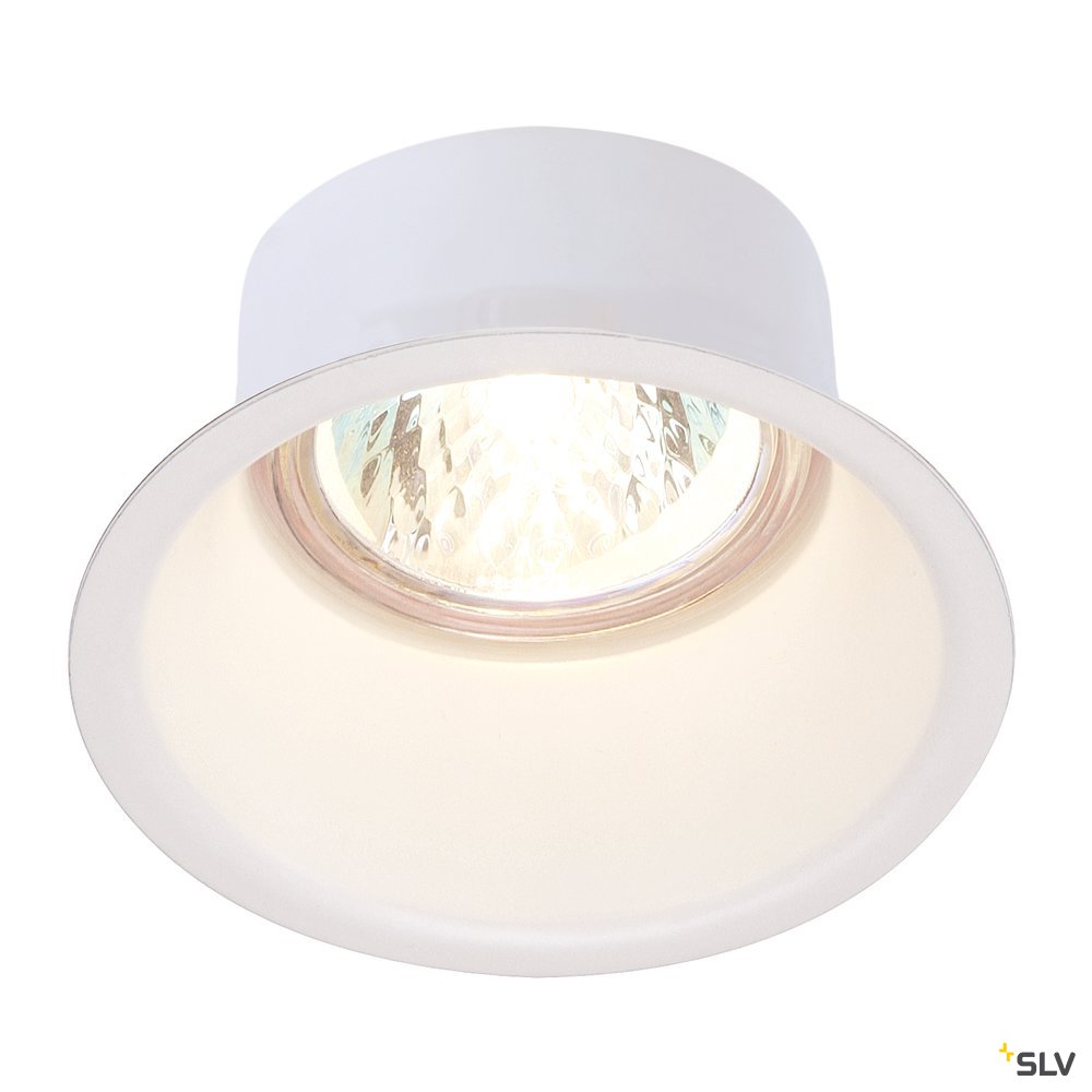 SLV HORN GU10 Downlight, rund, weiss, max. 50W