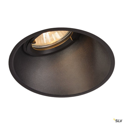 SLV HORN-A Einbauleuchte, mattschwarz, GU10, max. 50W