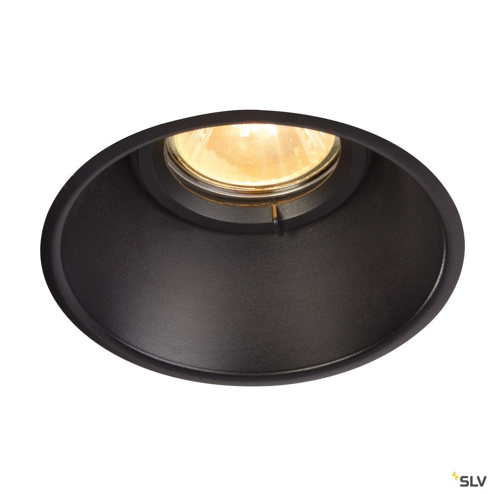 SLV HORN-O Einbauleuchte, mattschwarz, GU10, max. 50W