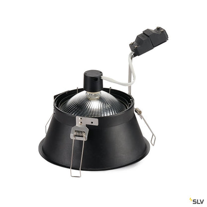 SLV HORN-T Einbauleuchte, QPAR111, mattschwarz, GU10, max. 50W