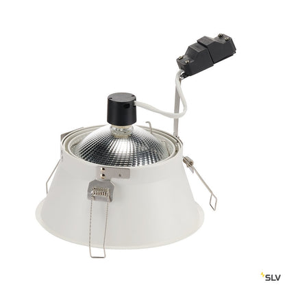 SLV HORN-T Einbauleuchte, QPAR111, mattweiss, GU10, max. 50W