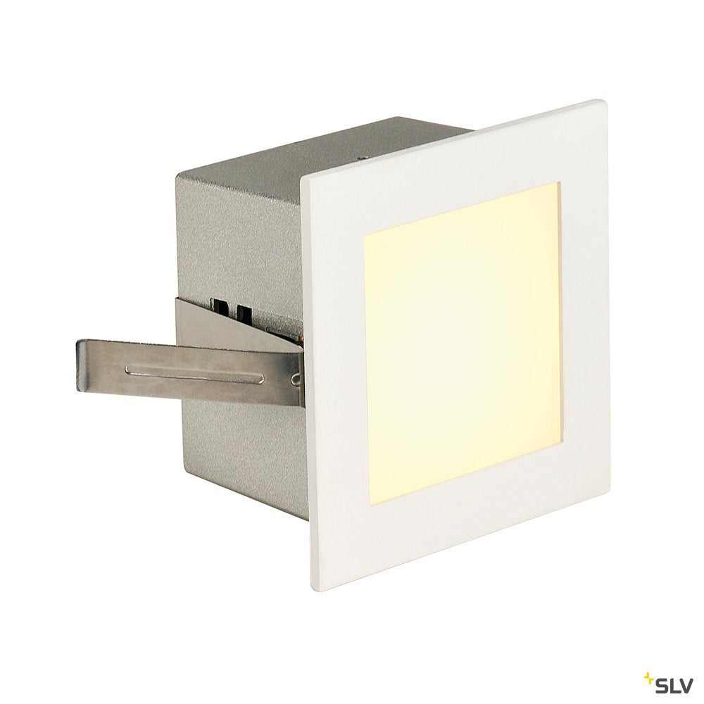 SLV FRAME BASIC LED Einbauleuchte, eckig, mattweiss, warmweisse LED