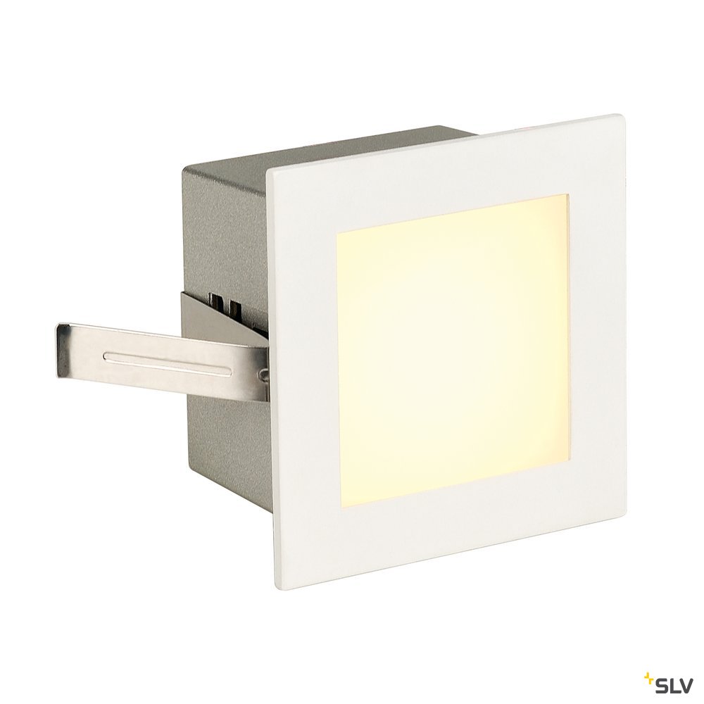 SLV FRAME BASIC LED Einbauleuchte, eckig, mattweiss, warmweisse LED