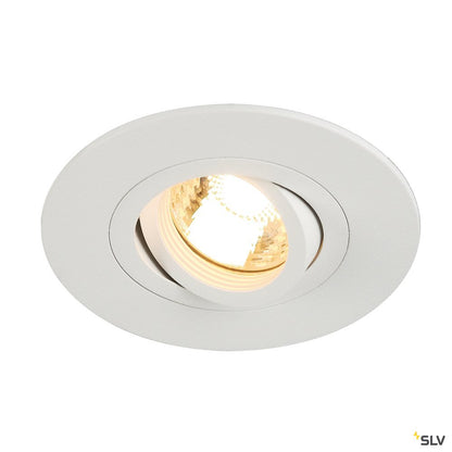 SLV NEW TRIA XL ROUND GU10 Downlight, mattweiss, max. 50W, inkl. Clipfedern