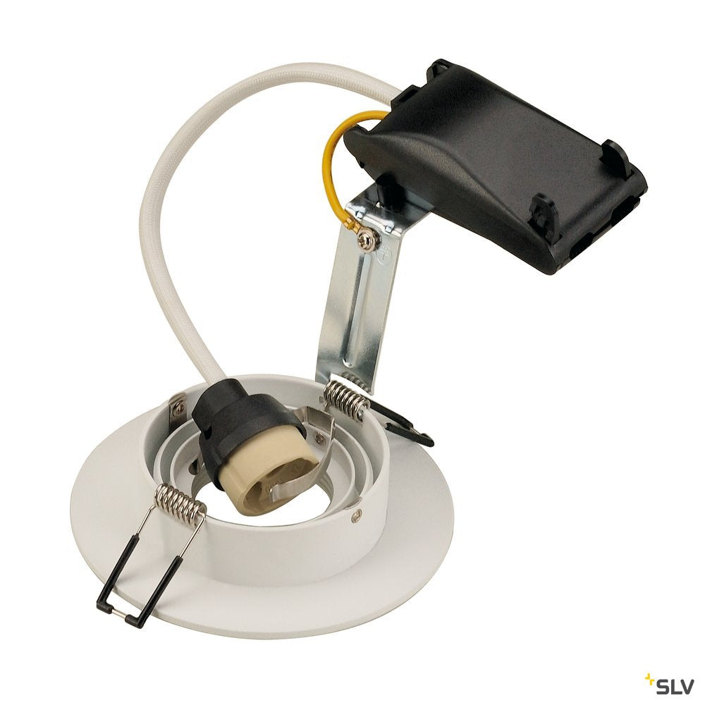 SLV NEW TRIA XL ROUND GU10 Downlight, mattweiss, max. 50W, inkl. Clipfedern