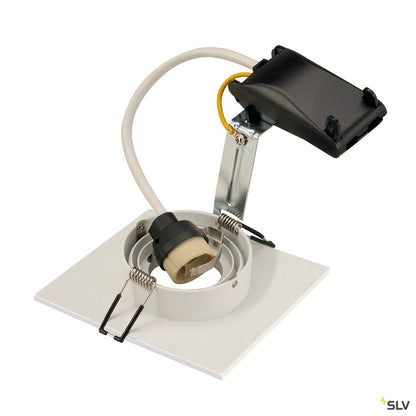 SLV NEW TRIA XL SQUARE GU10 Downlight, mattweiss, max. 50W, inkl. Clipfedern