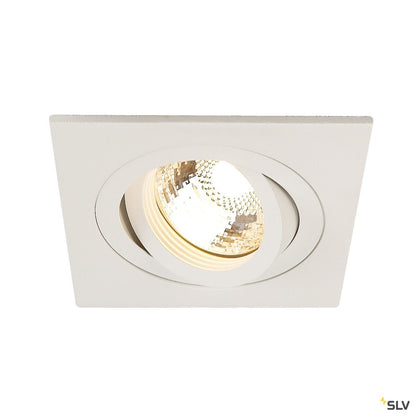SLV NEW TRIA I GU10 Downlight, eckig, mattweiss, max. 50W, inkl. Clipfedern
