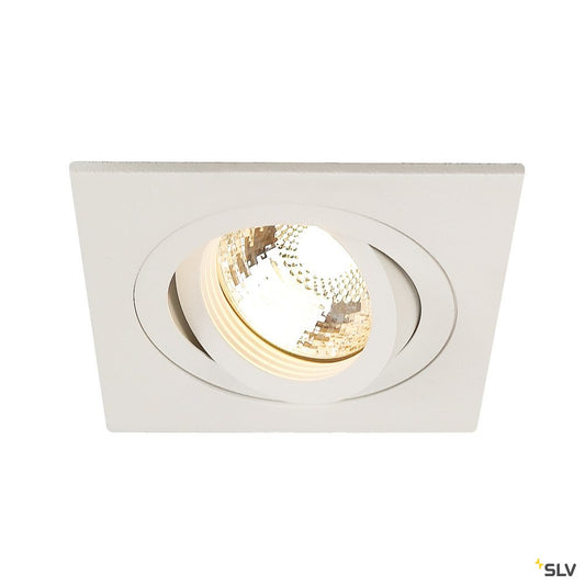 SLV NEW TRIA I GU10 Downlight, eckig, mattweiss, max. 50W, inkl. Clipfedern