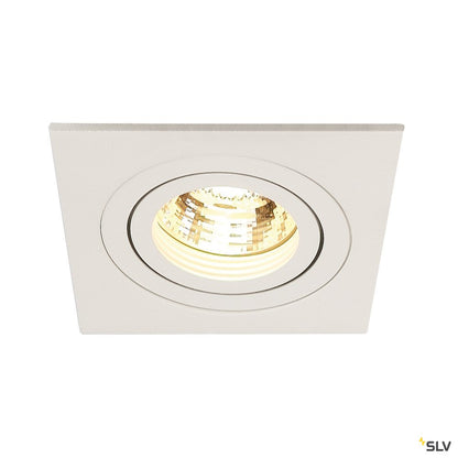 SLV NEW TRIA I GU10 Downlight, eckig, mattweiss, max. 50W, inkl. Clipfedern