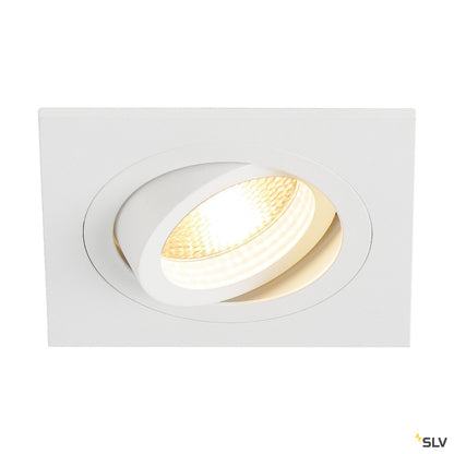 SLV NEW TRIA I GU10 Downlight, eckig, mattweiss, max. 50W, inkl. Clipfedern