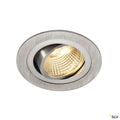 SLV NEW TRIA LED DL ROUND Set, Downlight, alu-brushed,6W,38°, 2700K, inkl. Treiber, Clipfed.