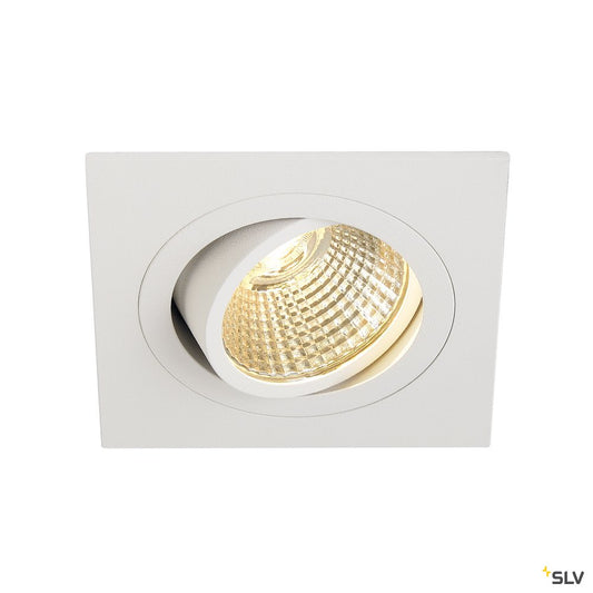 SLV NEW TRIA LED DL SQUARE Set, Downlight, mattweiss, 6W, 38°, 2700K, inkl. Treiber, Clipfed.