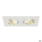SLV NEW TRIA II LED DL SQUARE Set, mattweiss, 2x6W, 38°, 2700K, inkl. Treiber, Clipfed.