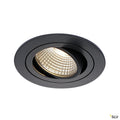 SLV NEW TRIA DL ROUND Set Downlight, mattschwarz, 6W, 38°,3000K,inkl. Treiber,Clipf.