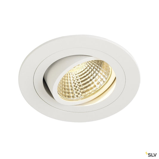 SLV NEW TRIA LED DL ROUND Set, Downlight, mattweiss, 6W, 38°, 3000K, inkl. Treiber, Clipfed.